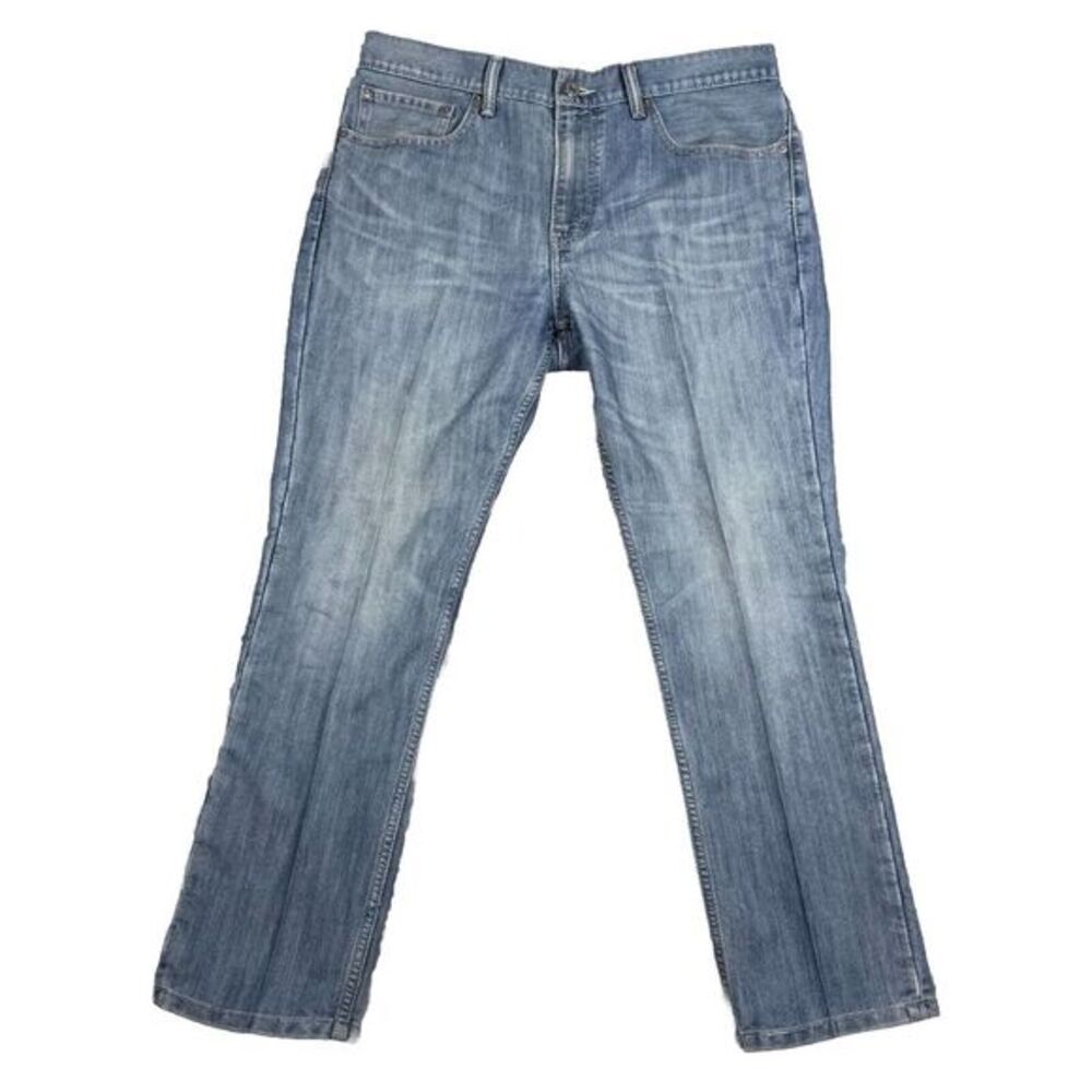 Levis Jeans Men 36x29 Blue 511 Slim Blank Tab American Stretch Light Wash Denim